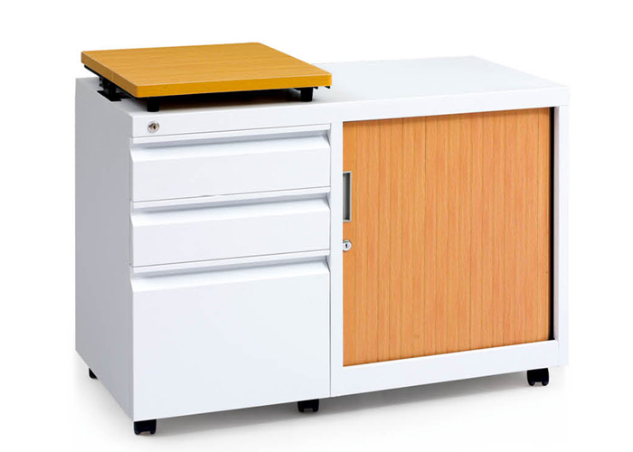 Steel Furniture|Steel Cabinet|Office Furniture|Floor cabinet with rolling door and 3 drawers|���Ź�|�ļ��� CG-XL-114A-S